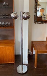 Vintage Chrome "Eyeball" Floor Lamp with 3 Shades