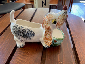 Vintage Dog Planter Vase