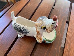 Vintage Dog Planter Vase