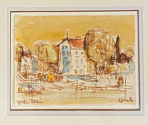 Signed Watercolour, "Old Tegal Berlin", Herbert Siebner