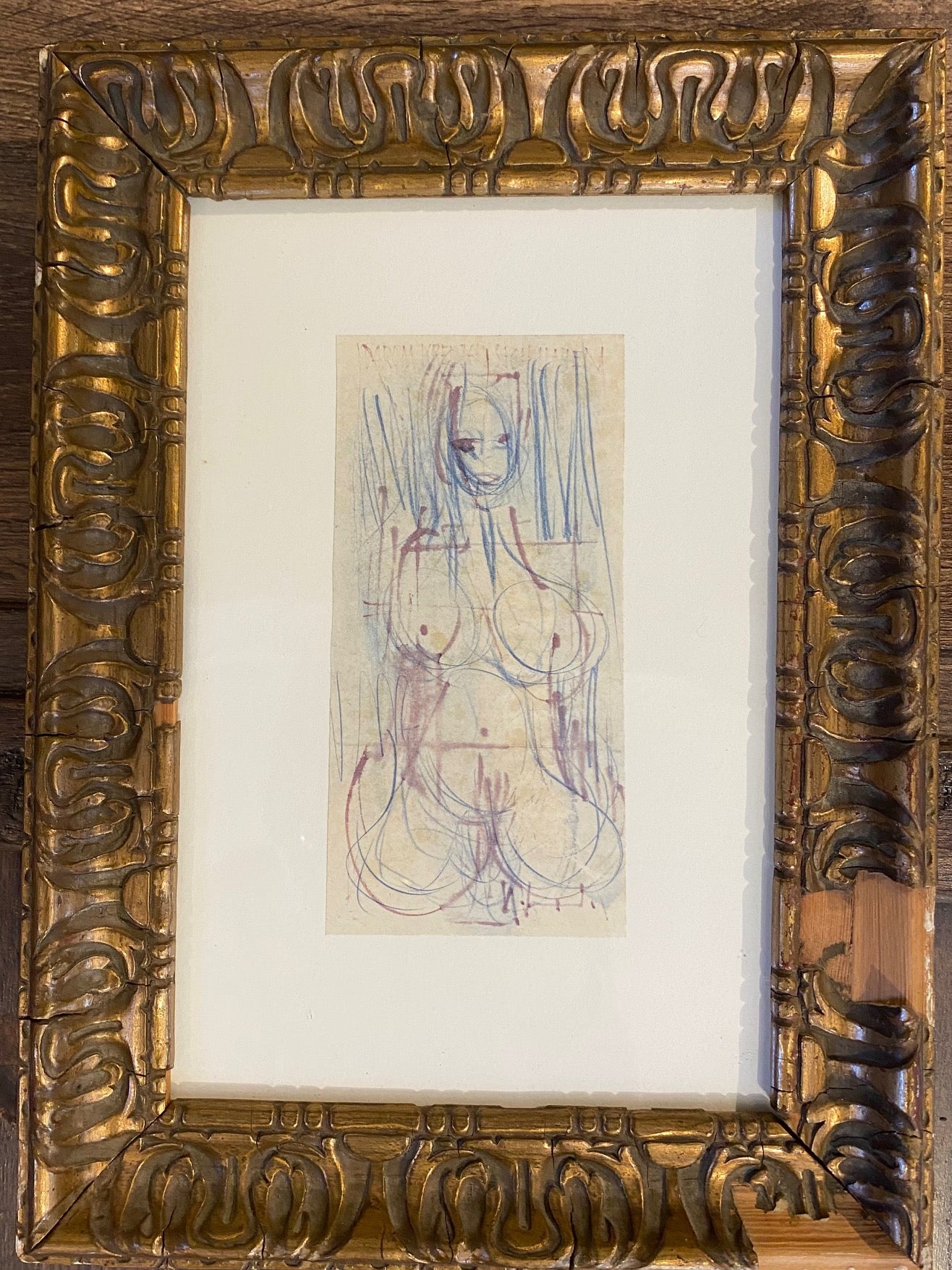 Pen and Ink, "Female Nude" by Herbert Siebner