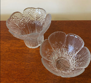 Small Vintage "Cow Parsley" Vase & Tea Light with larger Finnish vase- Cook Street Vintage