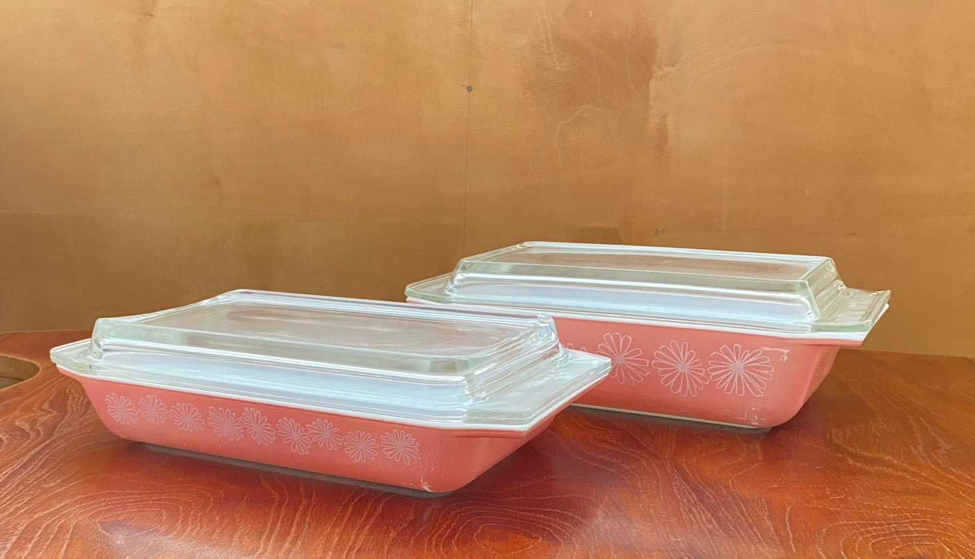 Pink daisy outlet pyrex