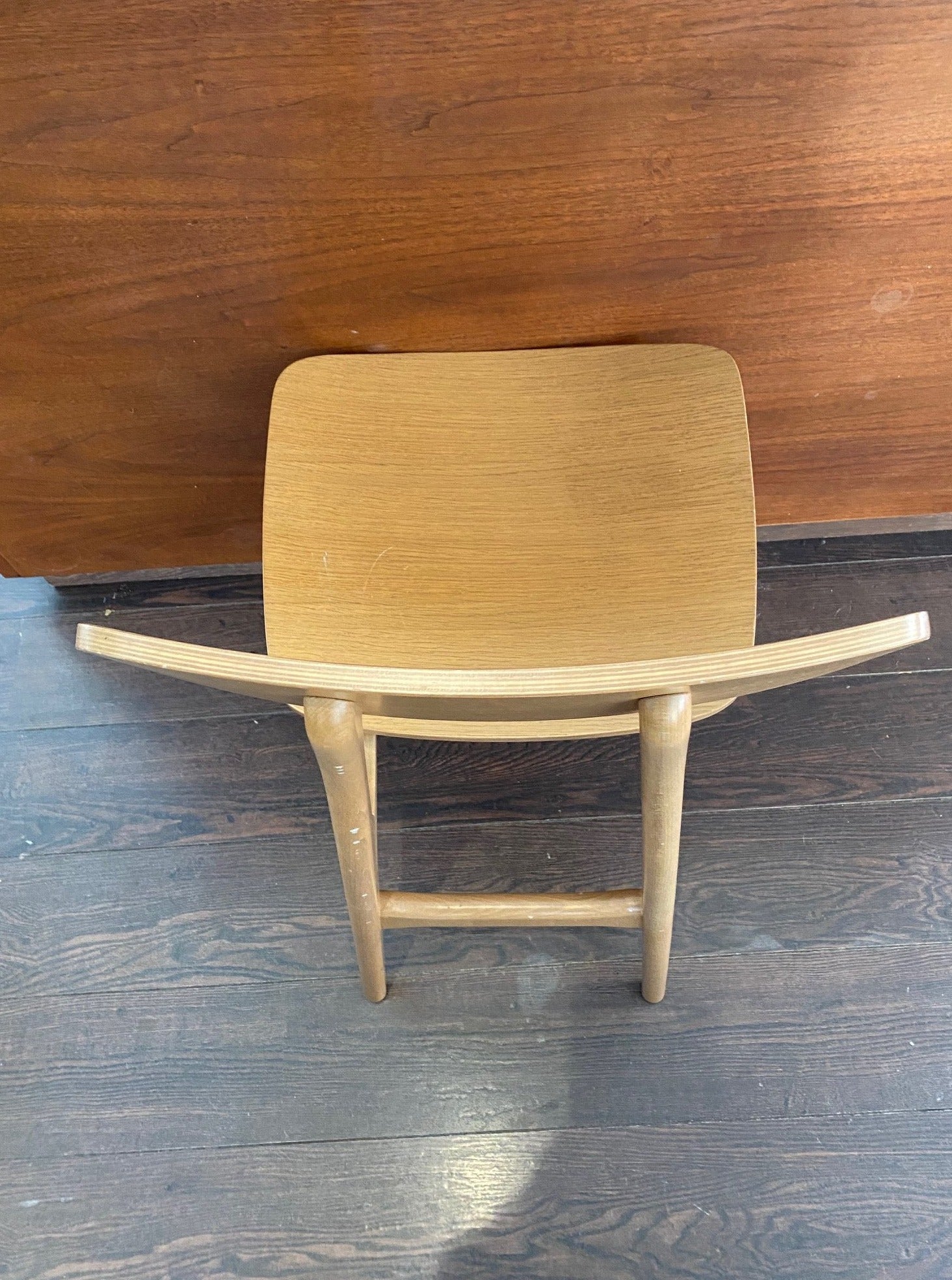 Beautiful mix of classic mid century with a contemporary design oak chair. Made in Italy. - Cook Street Vintage