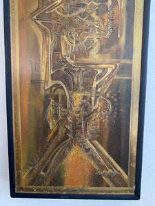 Rectangular Metal Art, Bernhard Rohne- Cook Street Vintage